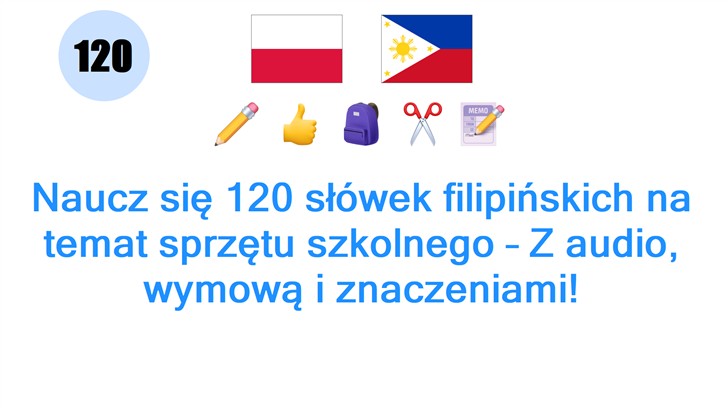 Naucz się 120 słówek filipińskich na temat sprzętu szkolnego – Z audio, wymową i znaczeniami!